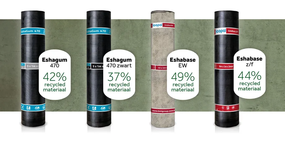 Recycled content Esha dakbanen